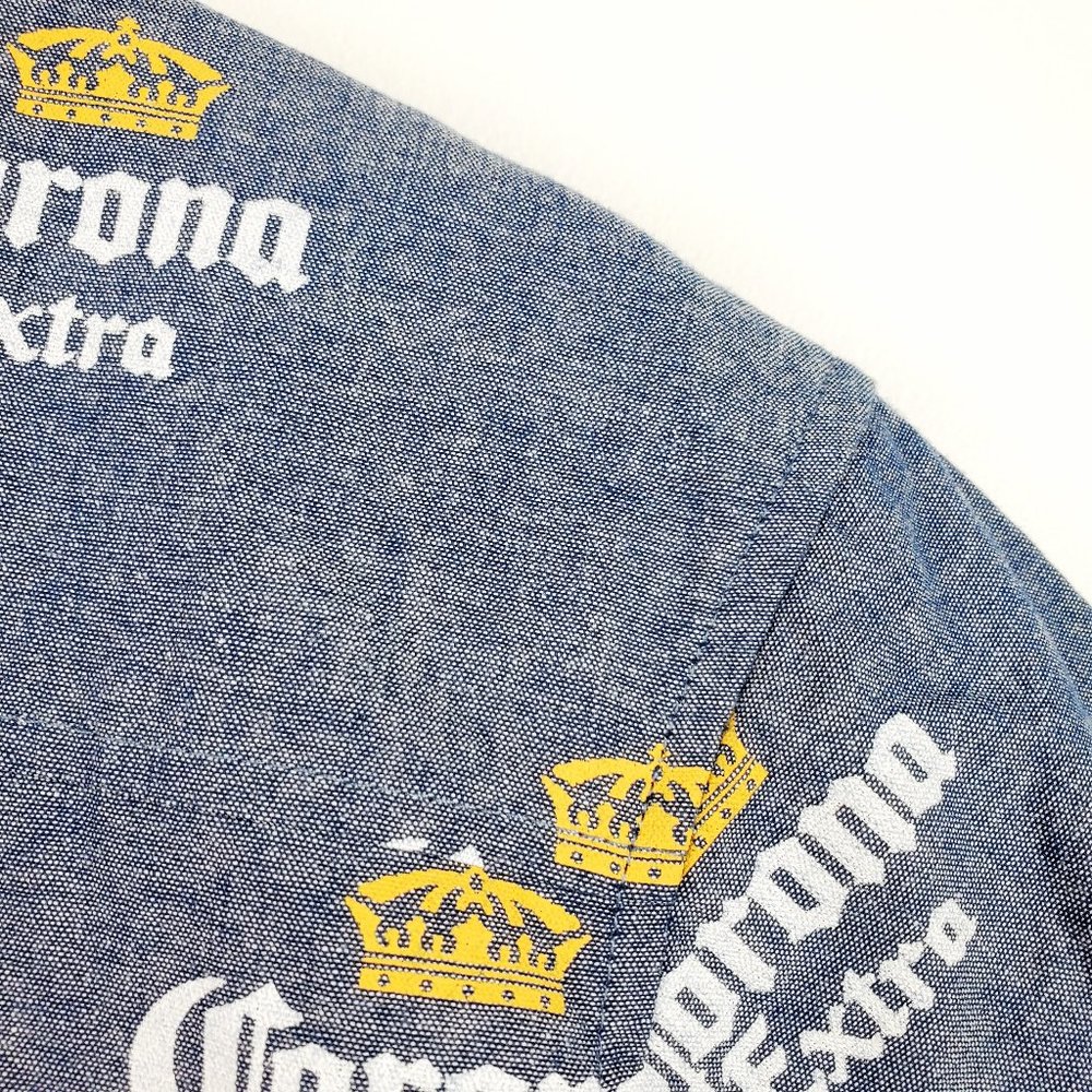 Corona Extra Button Up Denim SS Shirt Sz Med NWOT - Picture 8 of 10